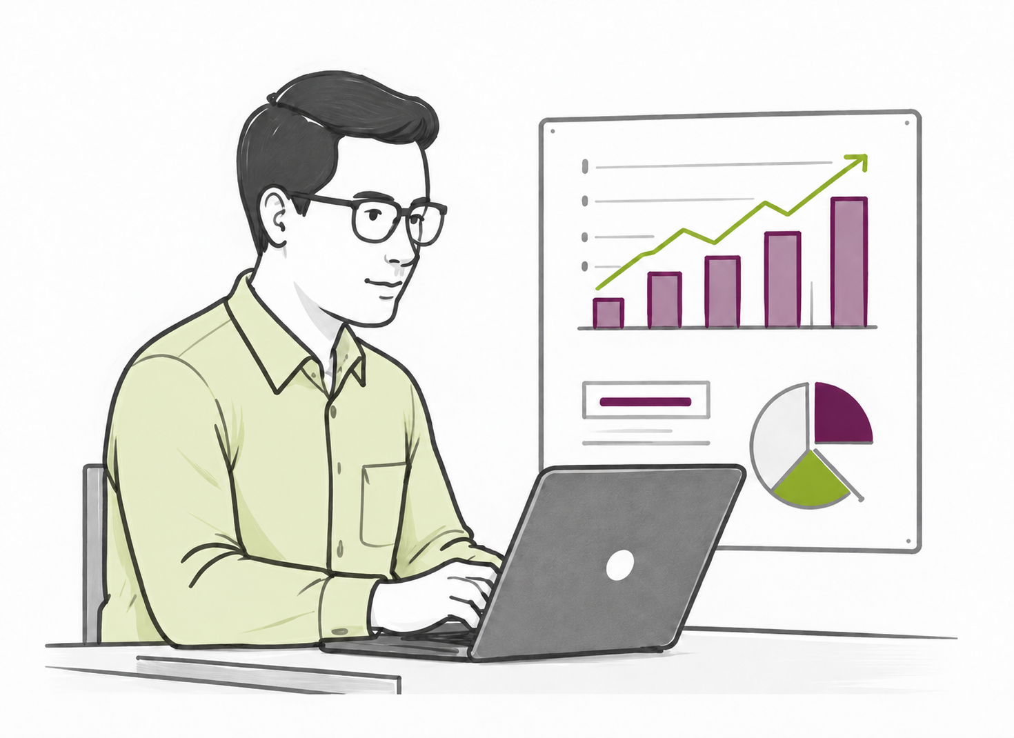 Plant manager reviewing production performance dashboards